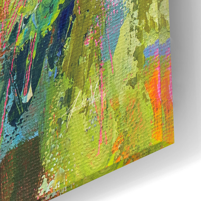 «Wildflowers» par Jeanette Vertentes, art mural en verre acrylique, H 12 po x l 12 po x P 0,13 po