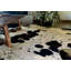 Tapis brun en cuir de vache Nathalia