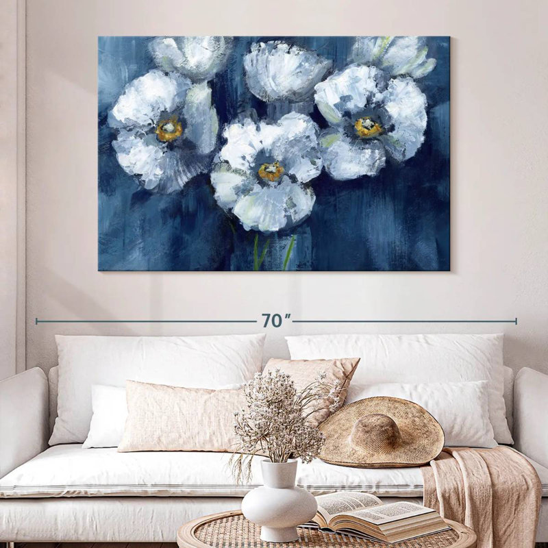 Harnek fleurissant des coquelicots dans un vase, H 34 po x l 51 po