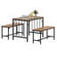  Dining Table And 2 Chairs Set, 3 Piece Dining Room Set With Bench-1550754009
