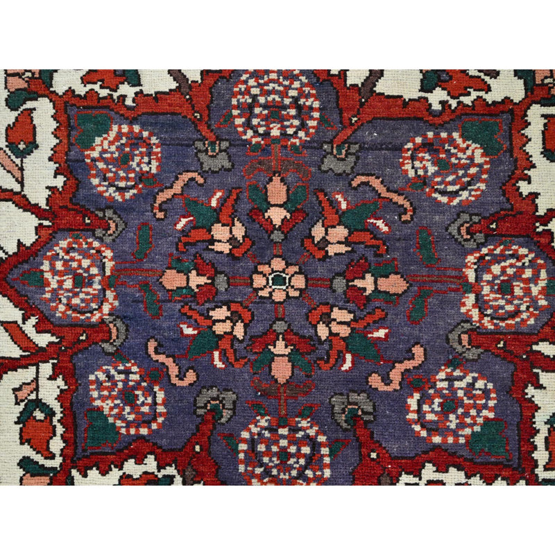 Tapis oriental rétro en laine 8 po 7 po x 11 pi 2 po Baktiarjoon