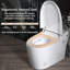 Smart Bidet Toilet With Foot Sensor Operation Flush, Adjustable Spray, Warm Air Dryer, Remote Control, Led Night Light, Heated Seat Tankless Toilet, Cupc Certified