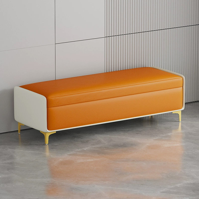 Banc avec revêtement, Orange, 15.75" H x 62.99" W x 15.75" D