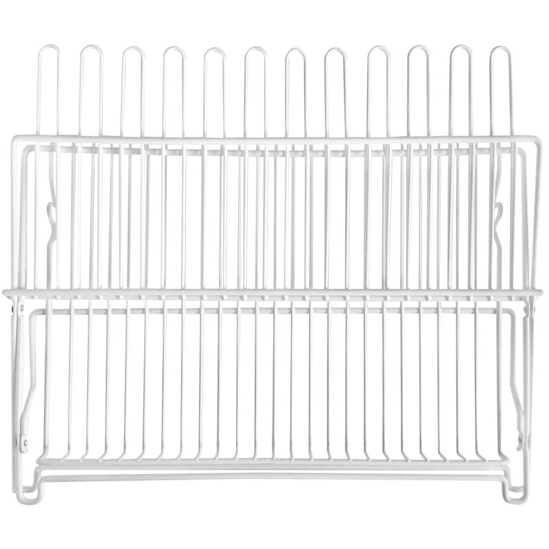 Égouttoir à vaisselle pliable en acier inoxydable, Blanc