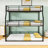 Metal Triple Bunk Bed with Full-Length Guardrails, Quiet Slat Support System-441867840-441867846