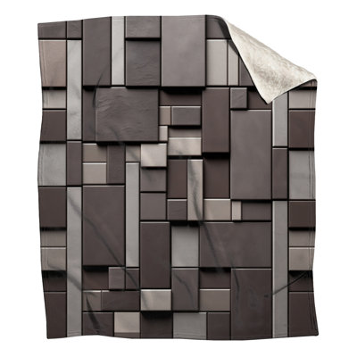 Couvertures à motif géométrique brique