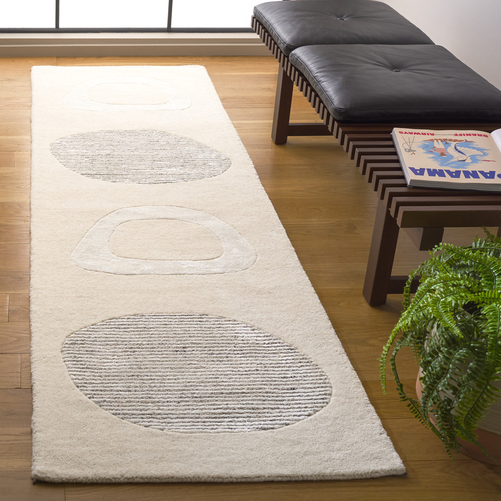 Mullen Hand-Tufted Abstract Rug, Runner 2'3" x 8'
