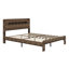 Structure de lit plateforme en bois avec tête de lit à DEL avec rangement et 2 USB, grand rangement sous le lit-15917003