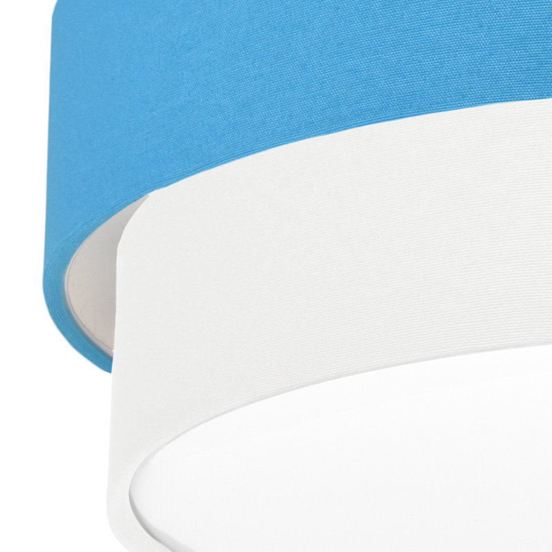 Avory Flush Mount, Turquoise / White
