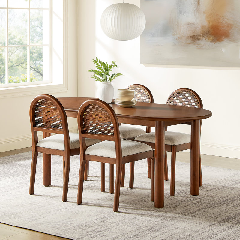 Ensemble de table de salle à manger 5 pièces Pamelia, 5 pièces: table, 4 chaises