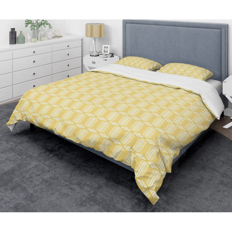 Ensemble de housse de couette rétro-century décoratif iii mid-century, Housse simple + 1 taie décorative
