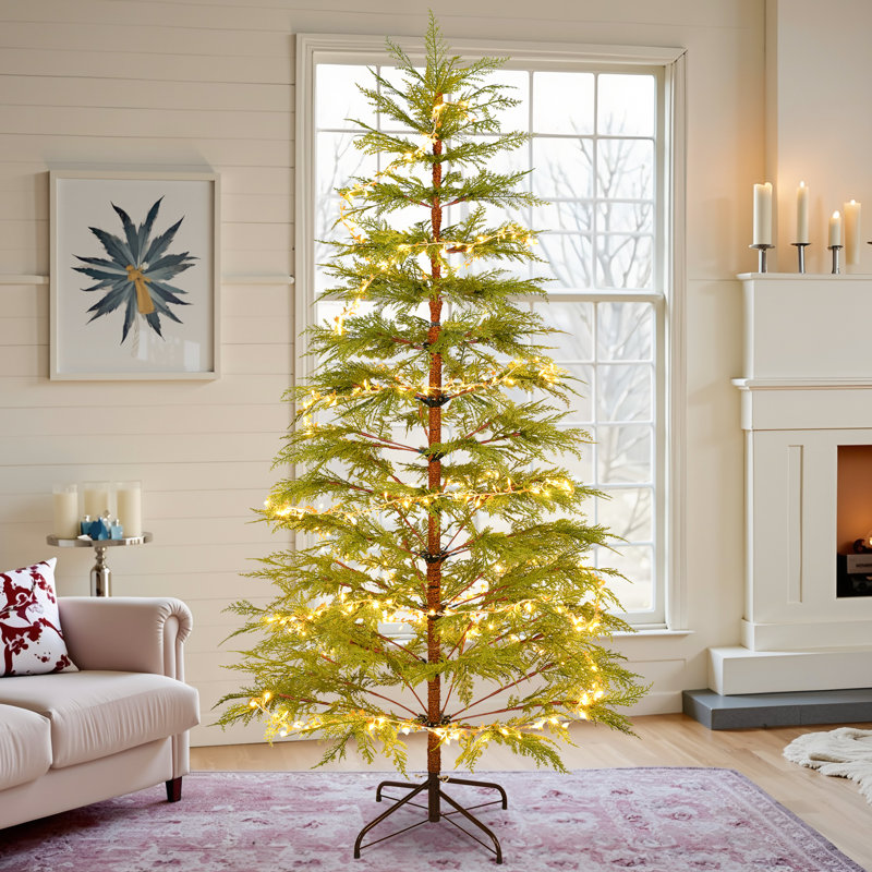 Arbre de Noël de 6 pi: 300 lumières DEL, 612 pointes et support en métal
