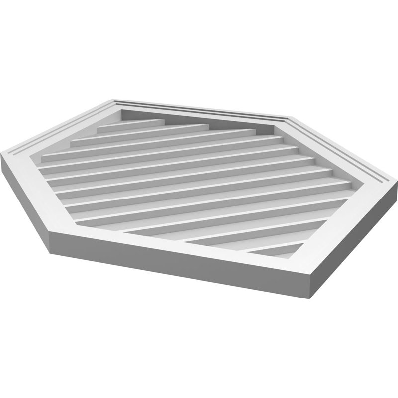Ventilé vertical à pignon vertical 11/12 po, H 1,5 po x l 24 po x L 38 po