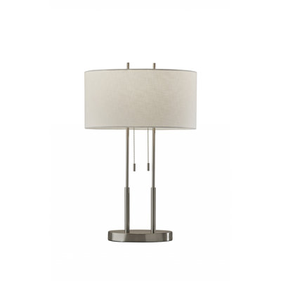 Lampe de table en acier brossé 27 po Anzori