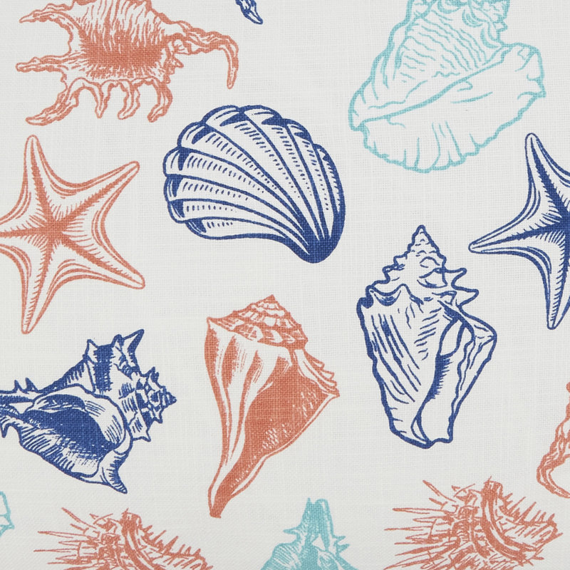 Elegant Sea Shells Poly Filled Pillow, Polyester, H 20 po x l 13 po, Rectangulaire