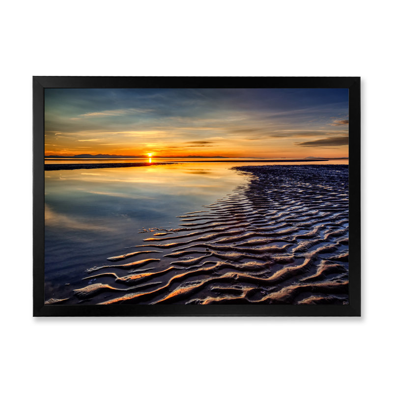Sunset Beach Dramatic Sky II - décoration murale nautique et côtière en toile, H 16 po x l 32 po x P 1 po