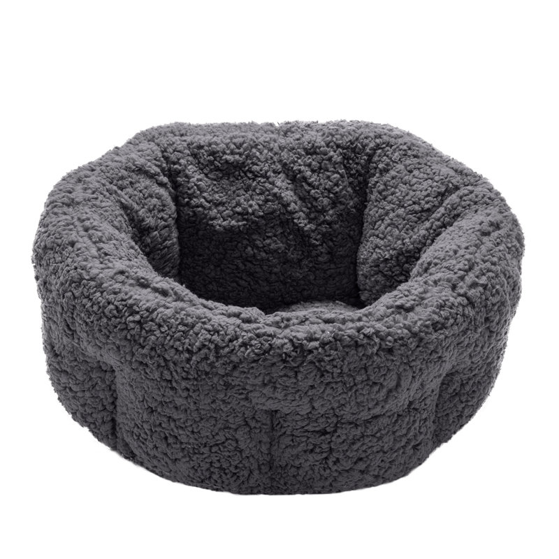 Polyester Pet Bed, Charcoal Gray, Small (20" W x 20" D x 12" H)