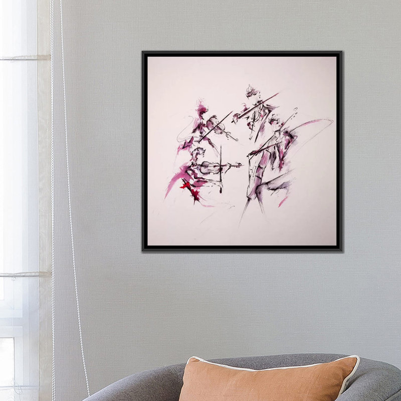 «Quartet», reproduction sur toile, Toile avec cadre noir, Pas de tapis, H 26 po x l 18 po x P 1,5 po