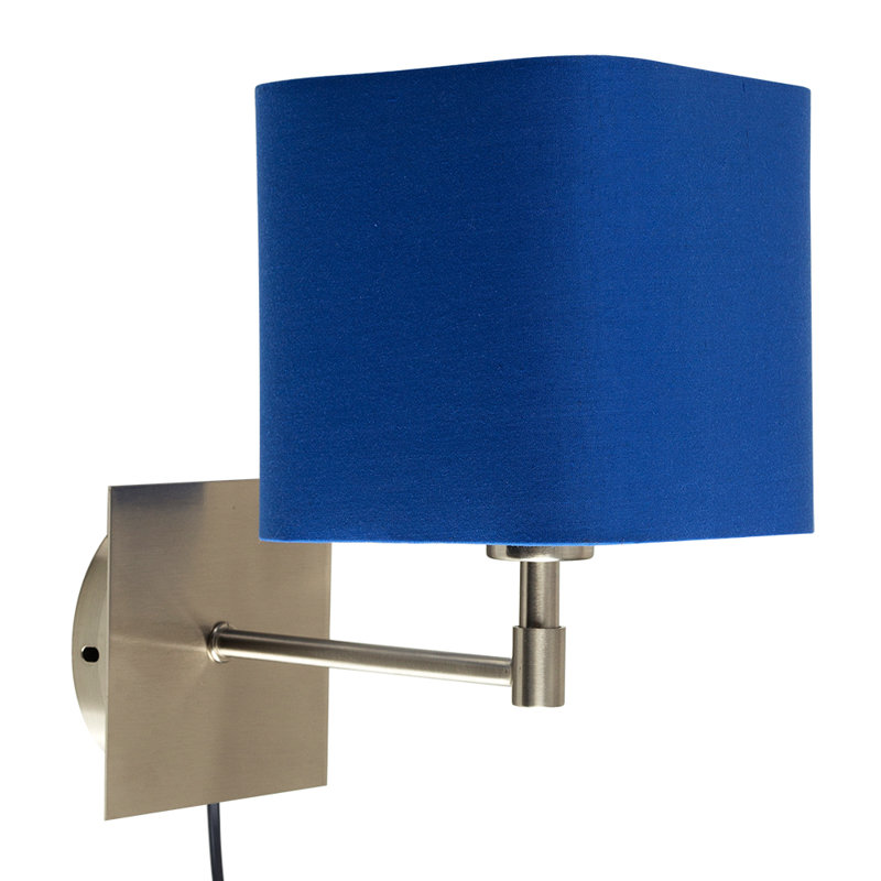 Alsfeld Plug-in Armed Sconce, No, Blue