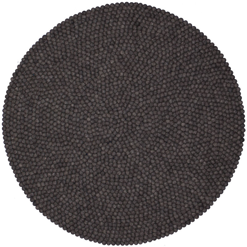 Round Northglenn Solid Colour Hand Woven 90cm X 2cm Area Rug