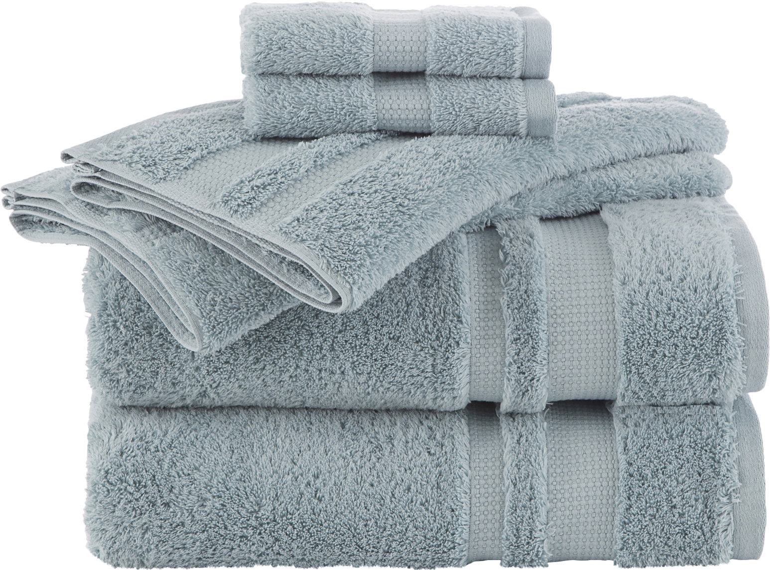 Casswell 6-Piece Cotton Towel Set, Seaglass