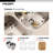 Houzer 31 in Stainless Undermount 50/50 Double Bowl Kitchen Sink with Strainer and Grid - ED-3108-C