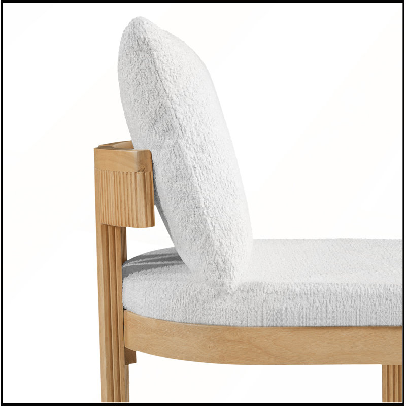 Chaise de salle à manger d'intérieur pour salle à manger moderne (ensemble de 2), Beige