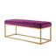 Banc d'entrée moderne capitonné en velours Emerald