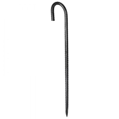 16-Inch Rebar Stakes Heavy Duty J Hook Galvanized Steel Ground Anchors