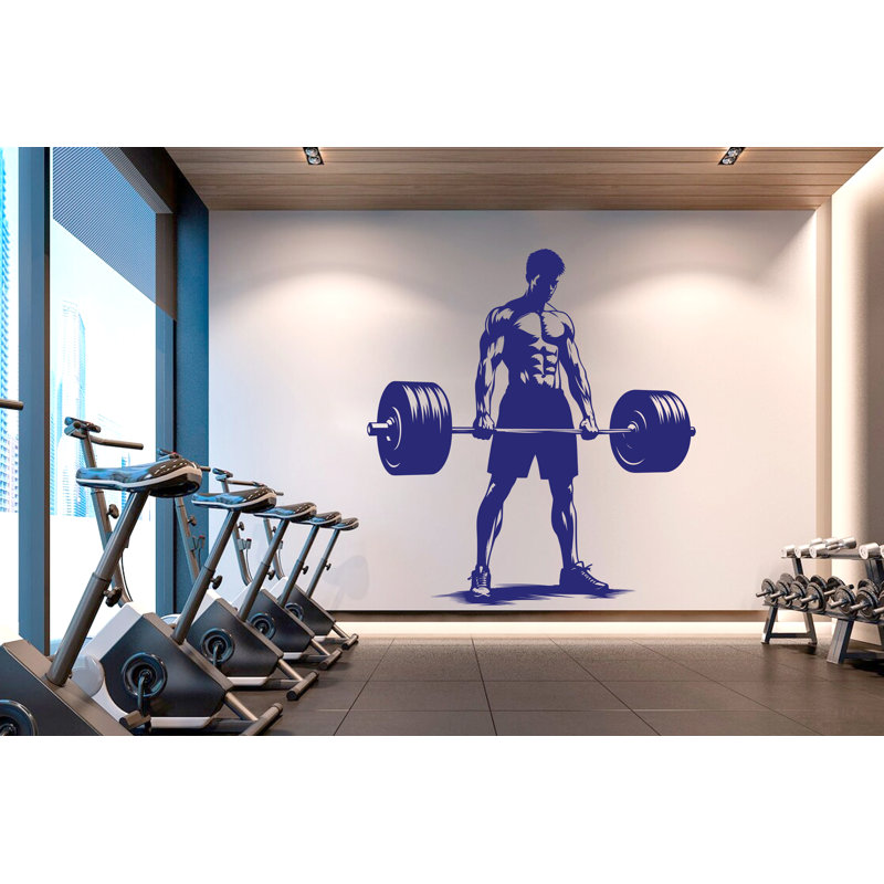 Décalcomanie de gymnastique, art de corps de monstre, art mural, décalcomanies murales, gorille, CrossFit, H 19 po x l 17 po