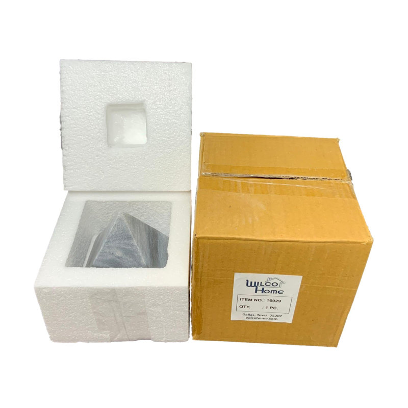 Small Marble Pyramid Black