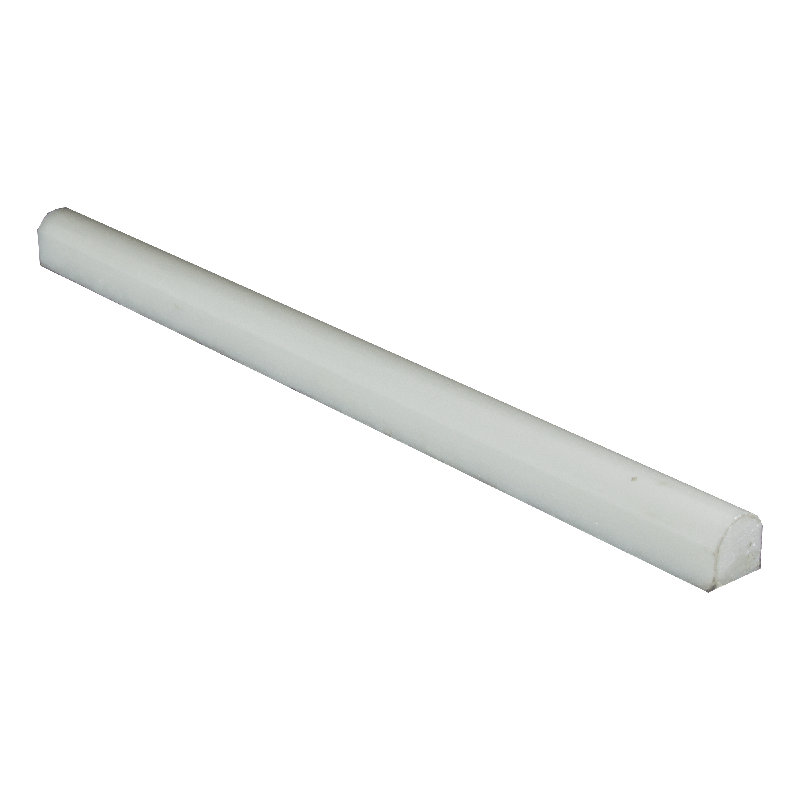 Thassos White 3/4" x 12" Bullnose Marble Look Wall Liner