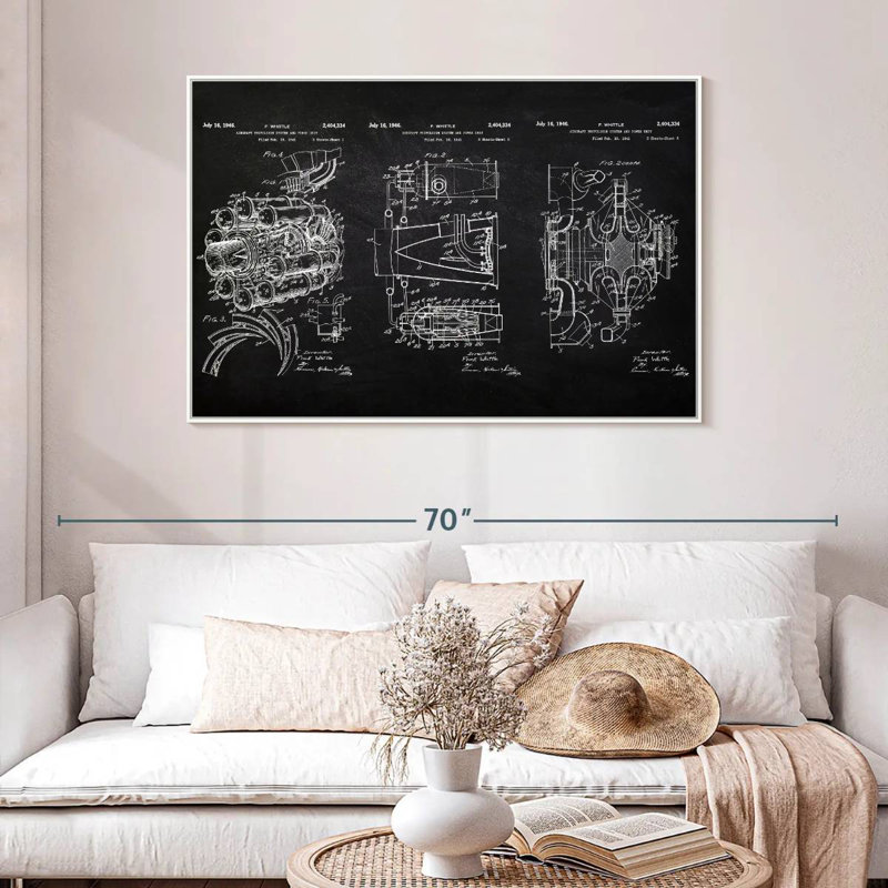 Aircraft Propulsion System And Power Unit, 46" X 31", Floating Frame White