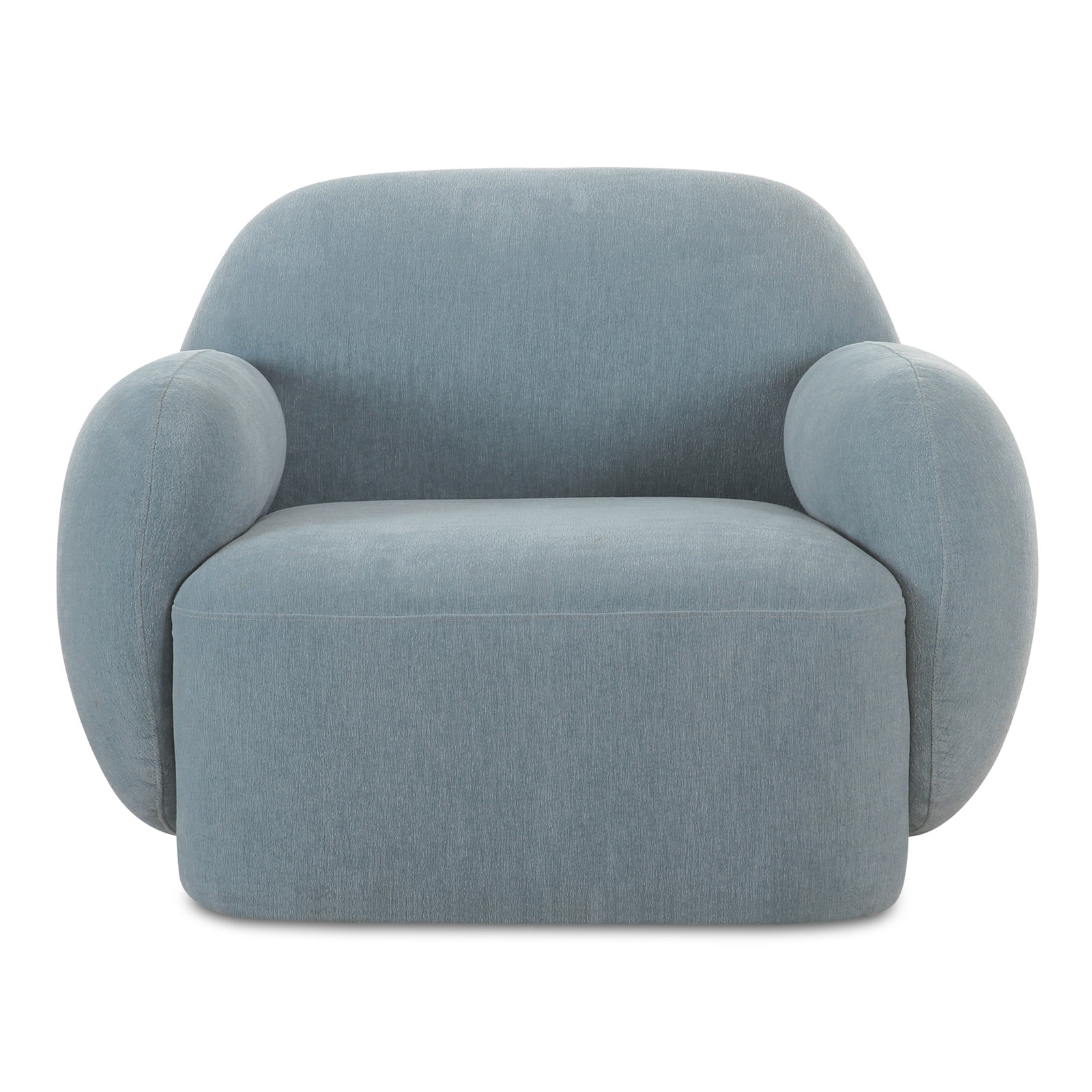 Mikah Upholstered Lounge Chair, Light Blue Performance