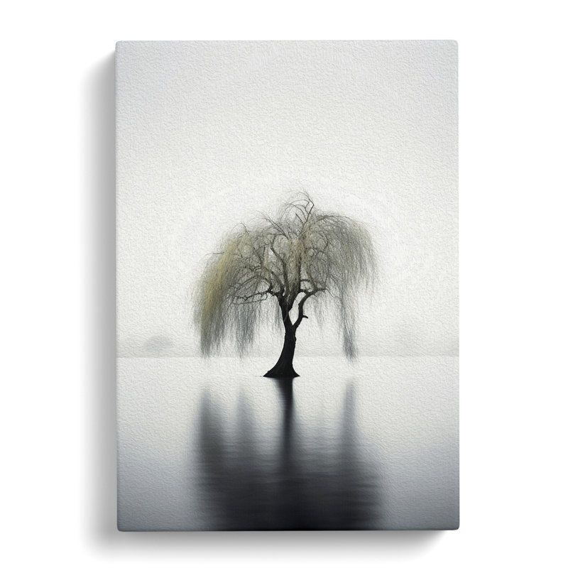 Weeping Willow Minimalism - Wrapped Canvas, 76cm H x 50cm W x 3cm D