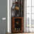 Corner Wine Bar Rack Cabinet With Detachable Wine Rack, Home Bar Cabinet-1799681353