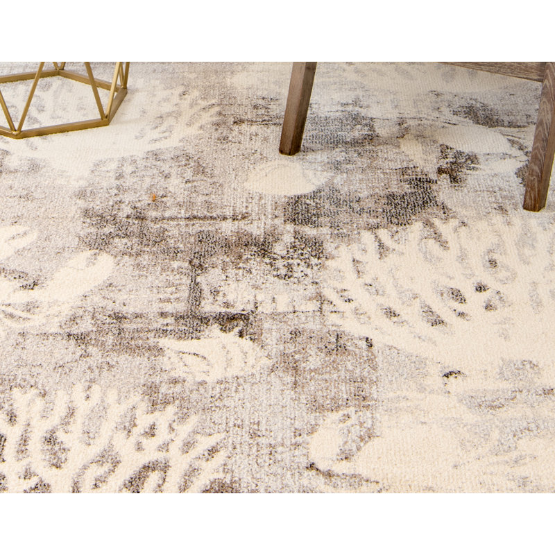 Dickenson Washable Abstract Indoor Rug, Rectangle 4'1" x 6'1"