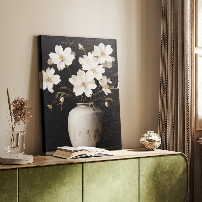 Imprimé floral rétro XXVII - galerie Cavas, H 27 po x l 18 po