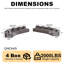 Canapé modulaire incurvé modulaire à 8 places en l 153,5 po x P 33 po x H 29 po Aria