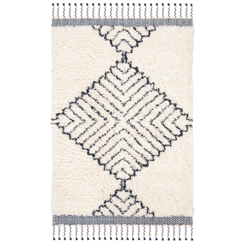 Powell Hand Woven Wool Southwestern Rug, Rectangle 5' x 8'