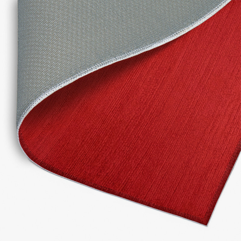 Solid Red Indoor and Outdoor Area Rug, Rectangle 4' x 6'