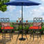 Table de bar en métal avec trou pour parasol 1,65 po Jayc