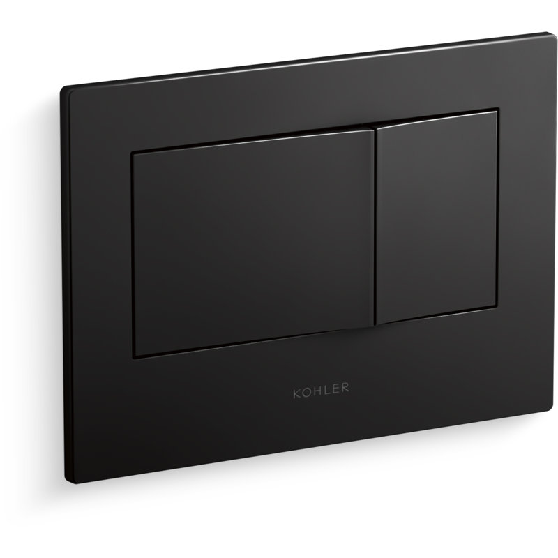 Bevel Flush Actuator Plate for 2 x 4 In-Wall Tank and Carrier System, Black