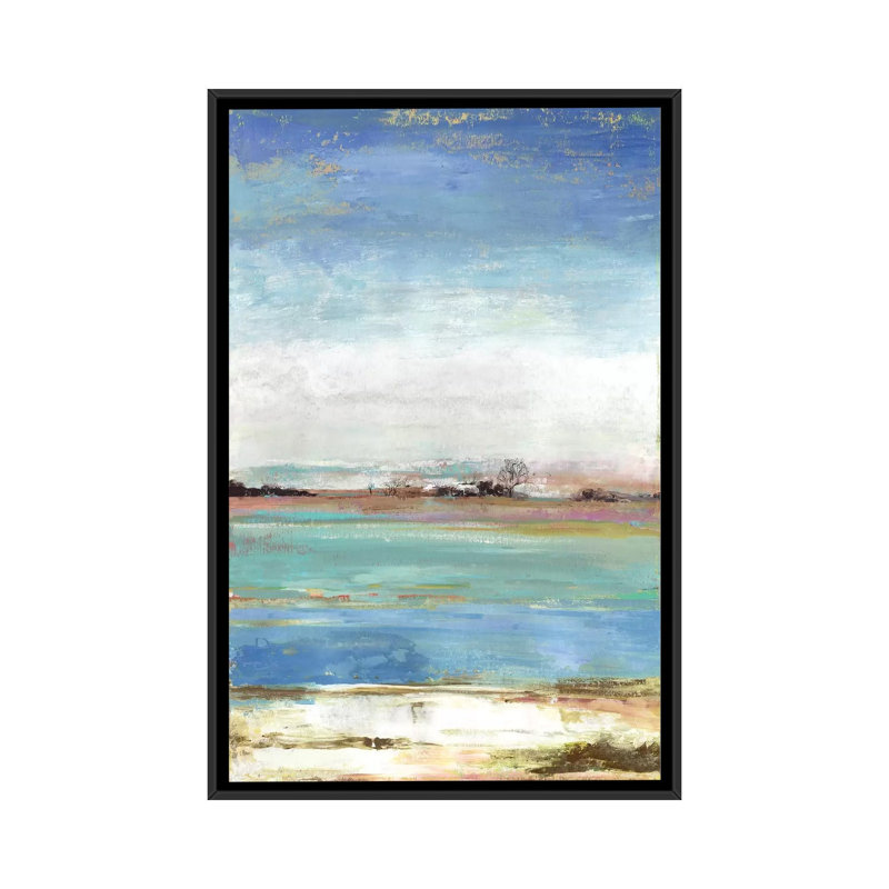 « waterfront i », reproduction sur toile, H 60 po x l 40po x P 1,5 po, Toile avec cadre noir