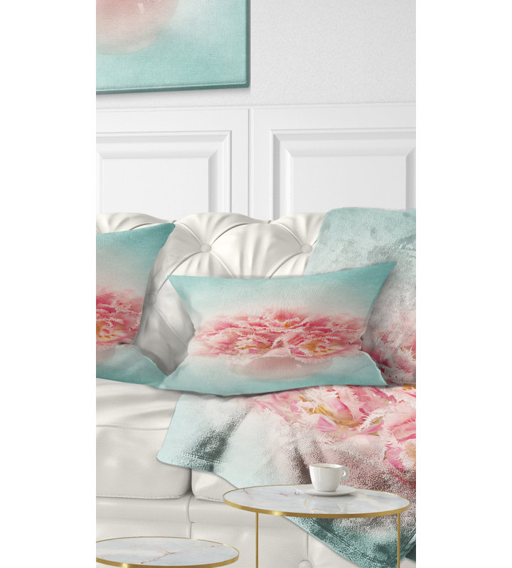 Coussin lombaire vase de tulipes florales