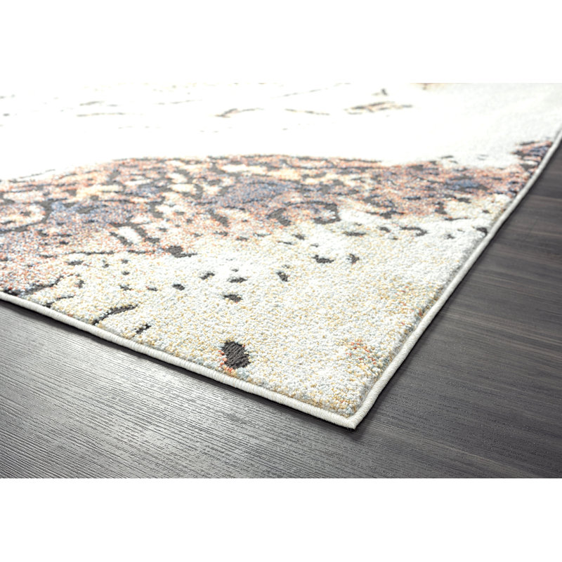 Tapis gris en pierre naturelle Abani Rugs Nedyu VNS130A, Rectangle 4 pi x 6 pi