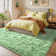 Mint Green Fluffy Rugs for Living Room, Soft Non-Slip Shag Plush Bedroom Carpet, Large Area Rug for Nursery Kids Dorm Home Decor
