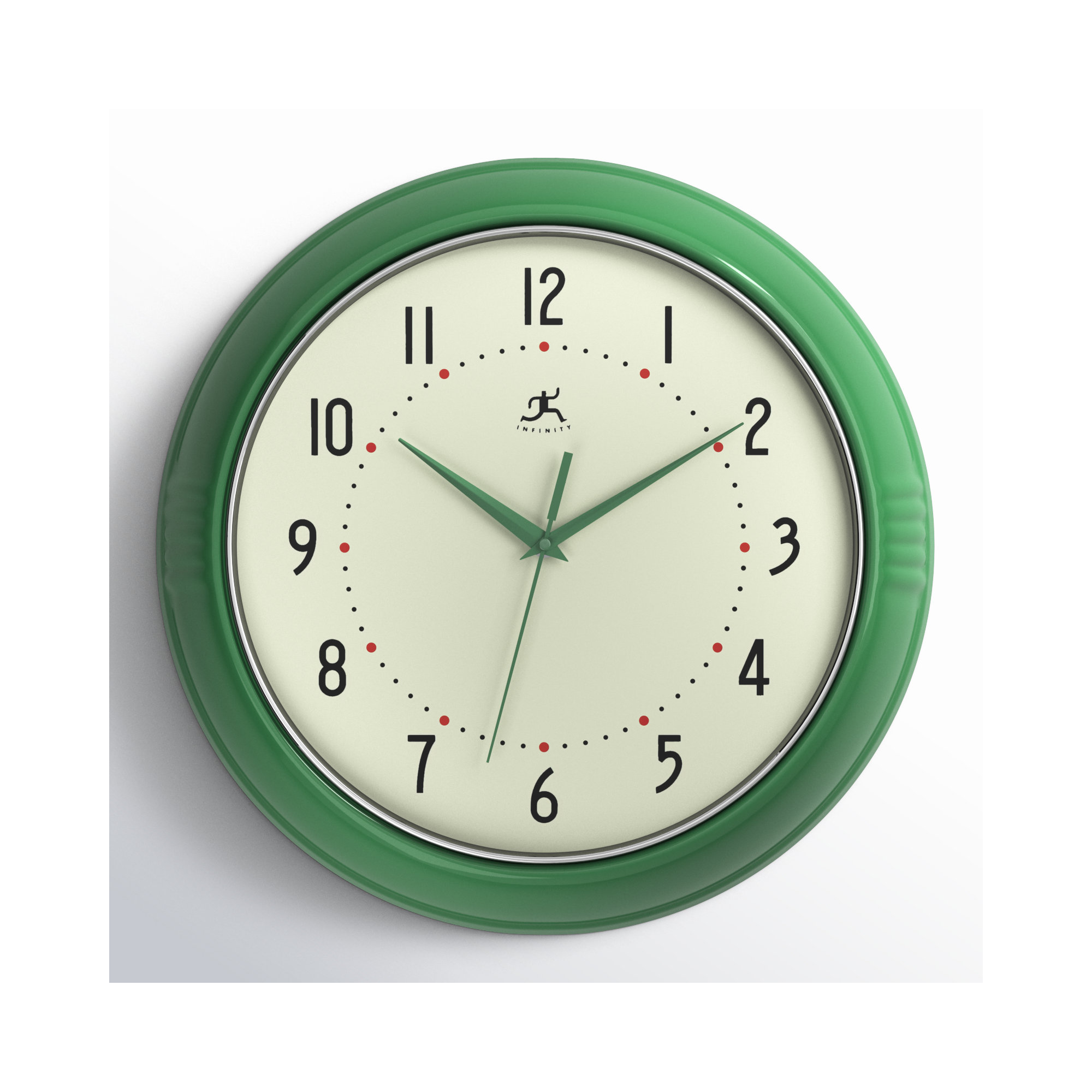 Desdra Metal Wall Clock, Medium, Green