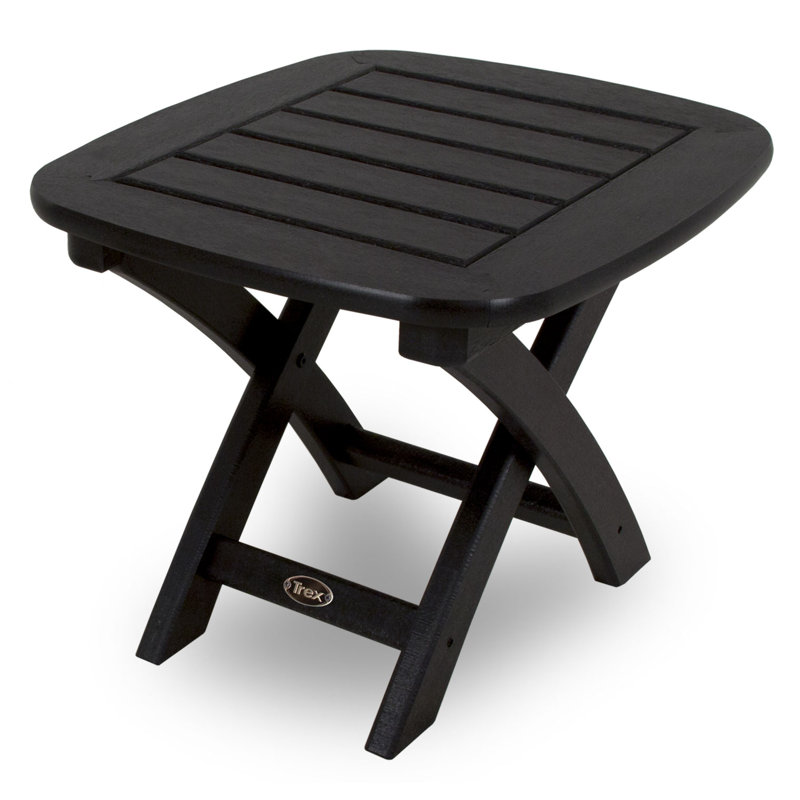 TREX Outdoors Yacht Club 21" x 18" Side Table, Black