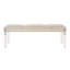 Banc avec assise rembourrée et pieds en acrylique